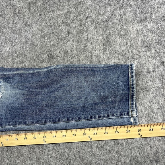 Citizens Of Humanity Emerson Jeans Womens 27 Blue Slim Boyfriend Distressed Prep - Picture 15 of 16